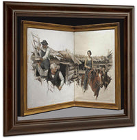 Judith Sat Straight And Formidable In Her Saddle, Facing Caleb Coldly By William Henry Dethlef Koerner Fine Art Print