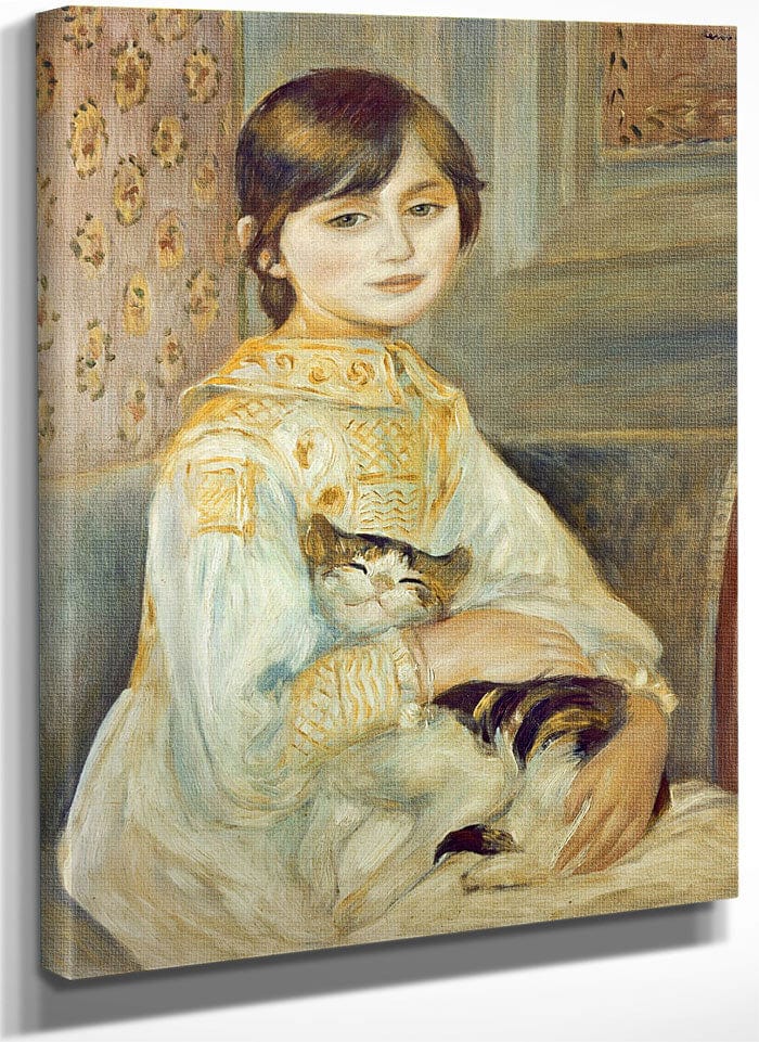 Julie Manet With Cat By Pierre Auguste Renoir Fine Art Print