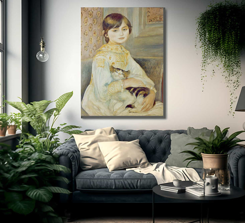 Julie Manet With Cat By Pierre Auguste Renoir Fine Art Print