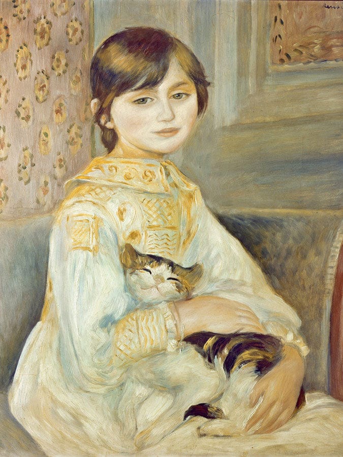 Julie Manet With Cat By Pierre Auguste Renoir Fine Art Print