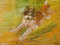 Jumping Dog Schlick By Franz Marc Fine Art Print