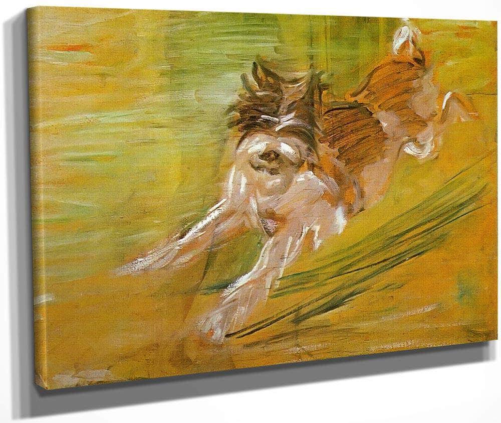 Jumping Dog Schlick By Franz Marc Fine Art Print