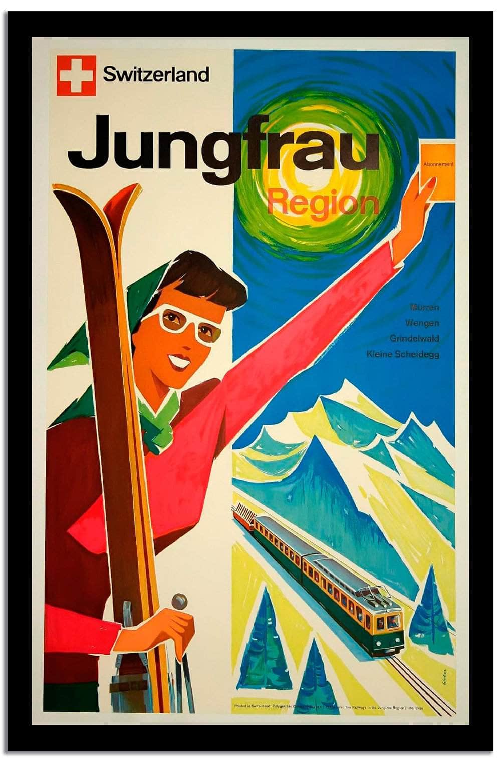 Jungfrau  Vintage Poster Fine Art Print
