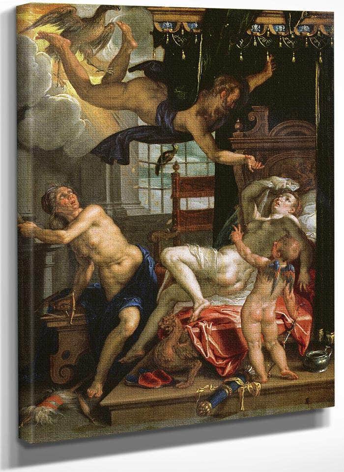 Jupiter And Danae By Joachim Wtewael Fine Art Print