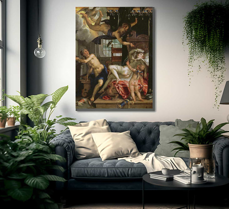 Jupiter And Danae By Joachim Wtewael Fine Art Print