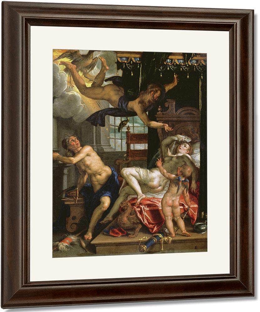Jupiter And Danae By Joachim Wtewael Fine Art Print