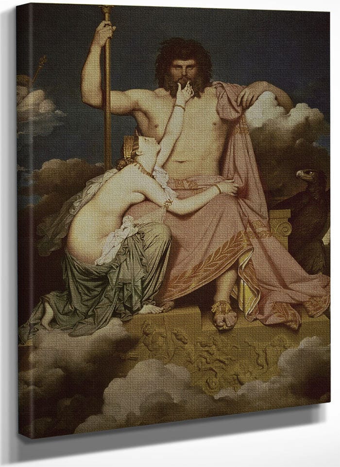 Jupiter And Thetis By Jean Auguste Dominique Ingres Fine Art Print