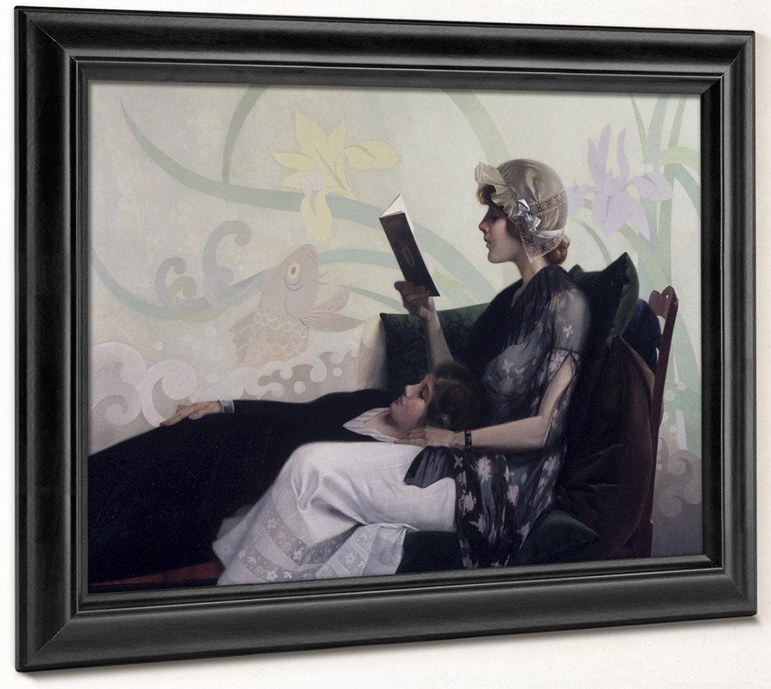 Just A Couple Of Girls By Harry Wilson Watrous Fine Art Print