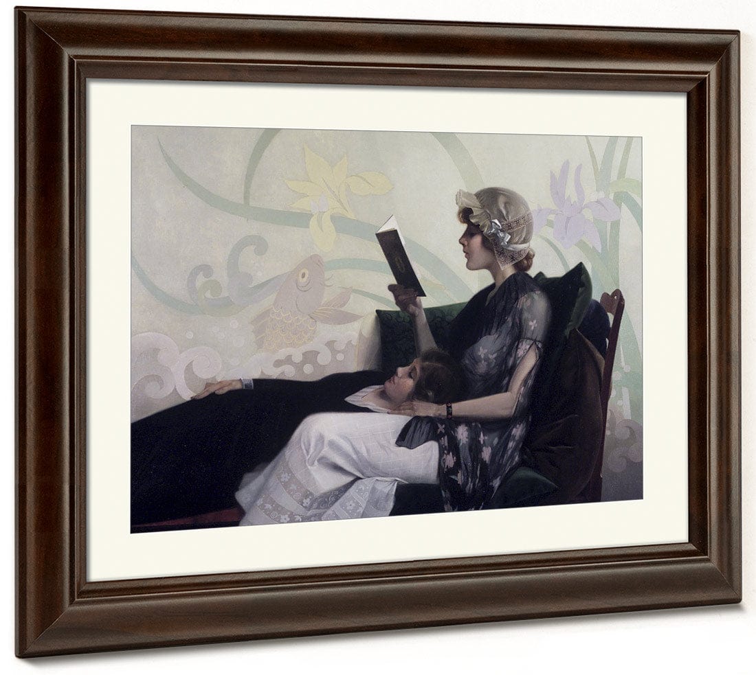 Just A Couple Of Girls By Harry Wilson Watrous Fine Art Print