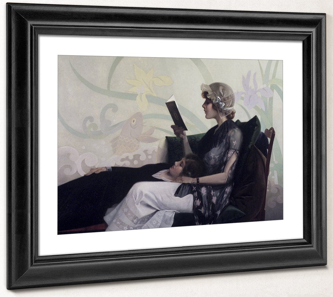 Just A Couple Of Girls By Harry Wilson Watrous Fine Art Print
