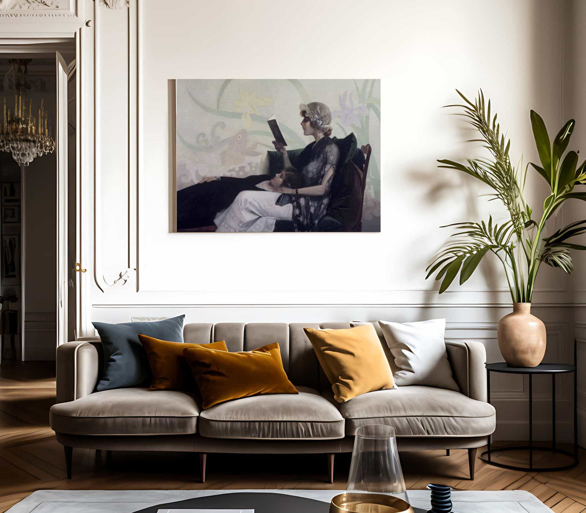 Just A Couple Of Girls By Harry Wilson Watrous Fine Art Print