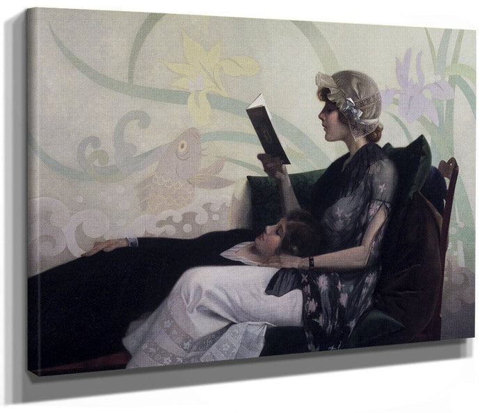 Just A Couple Of Girls By Harry Wilson Watrous Fine Art Print