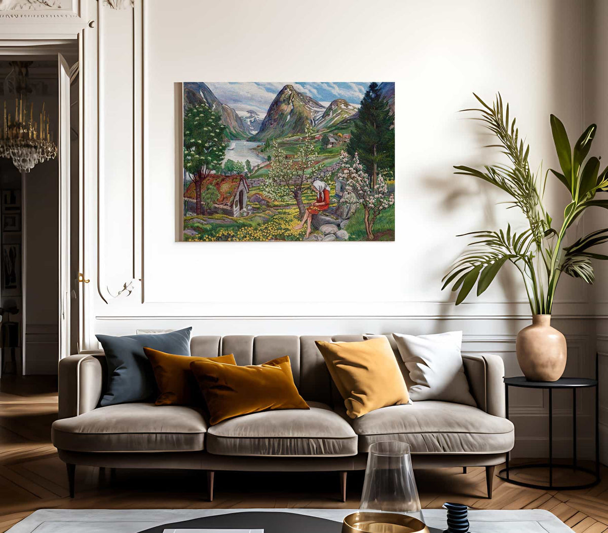 Kari   Motif From Sunde 1 By Nicolai Astrup Fine Art Print