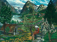 Kari   Motif From Sunde By Nicolai Astrup Fine Art Print