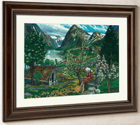 Kari   Motif From Sunde By Nicolai Astrup Fine Art Print