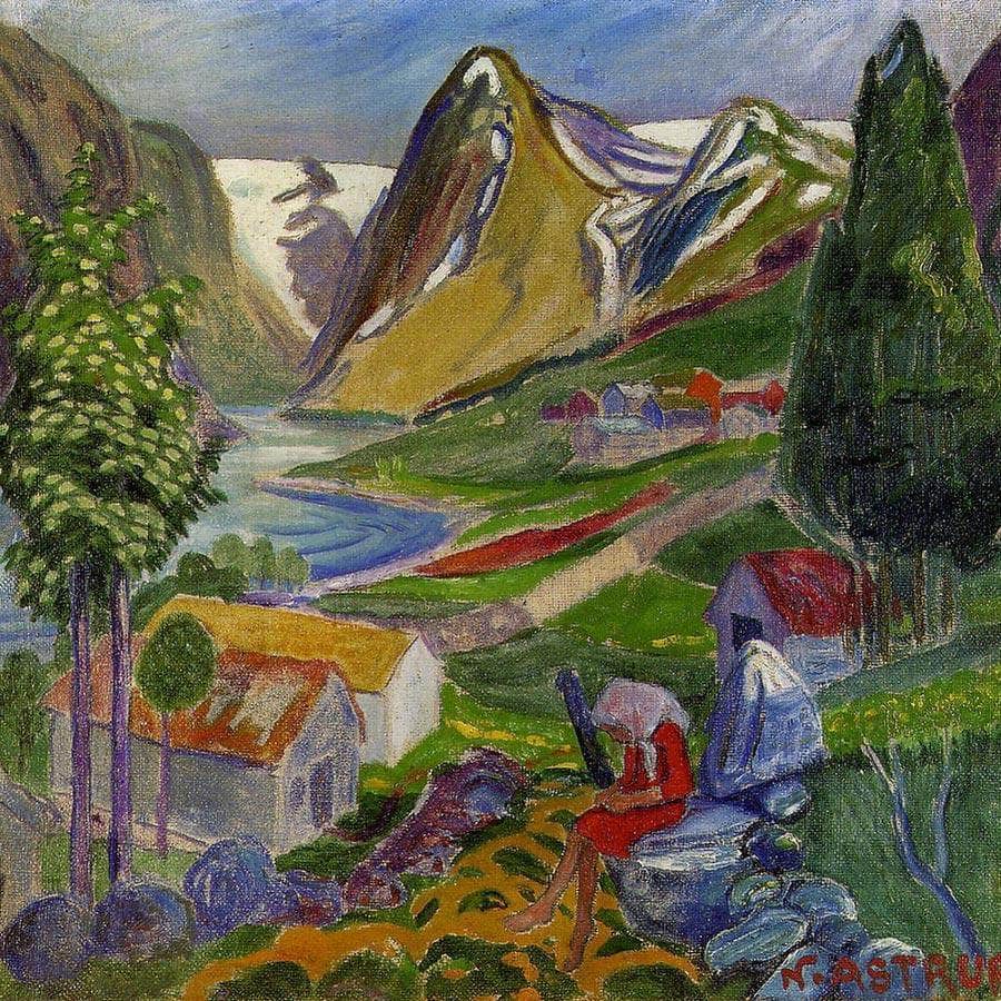 Kari Paa Sunde By Nicolai Astrup Fine Art Print