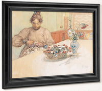Karin Peeling Apples By Carl Larsson Fine Art Print