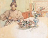 Karin Peeling Apples By Carl Larsson Fine Art Print