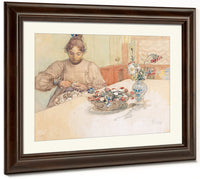 Karin Peeling Apples By Carl Larsson Fine Art Print