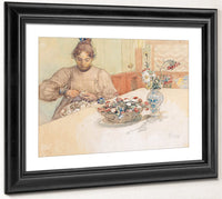 Karin Peeling Apples By Carl Larsson Fine Art Print