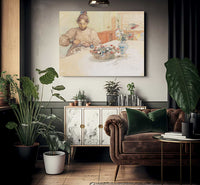 Karin Peeling Apples By Carl Larsson Fine Art Print