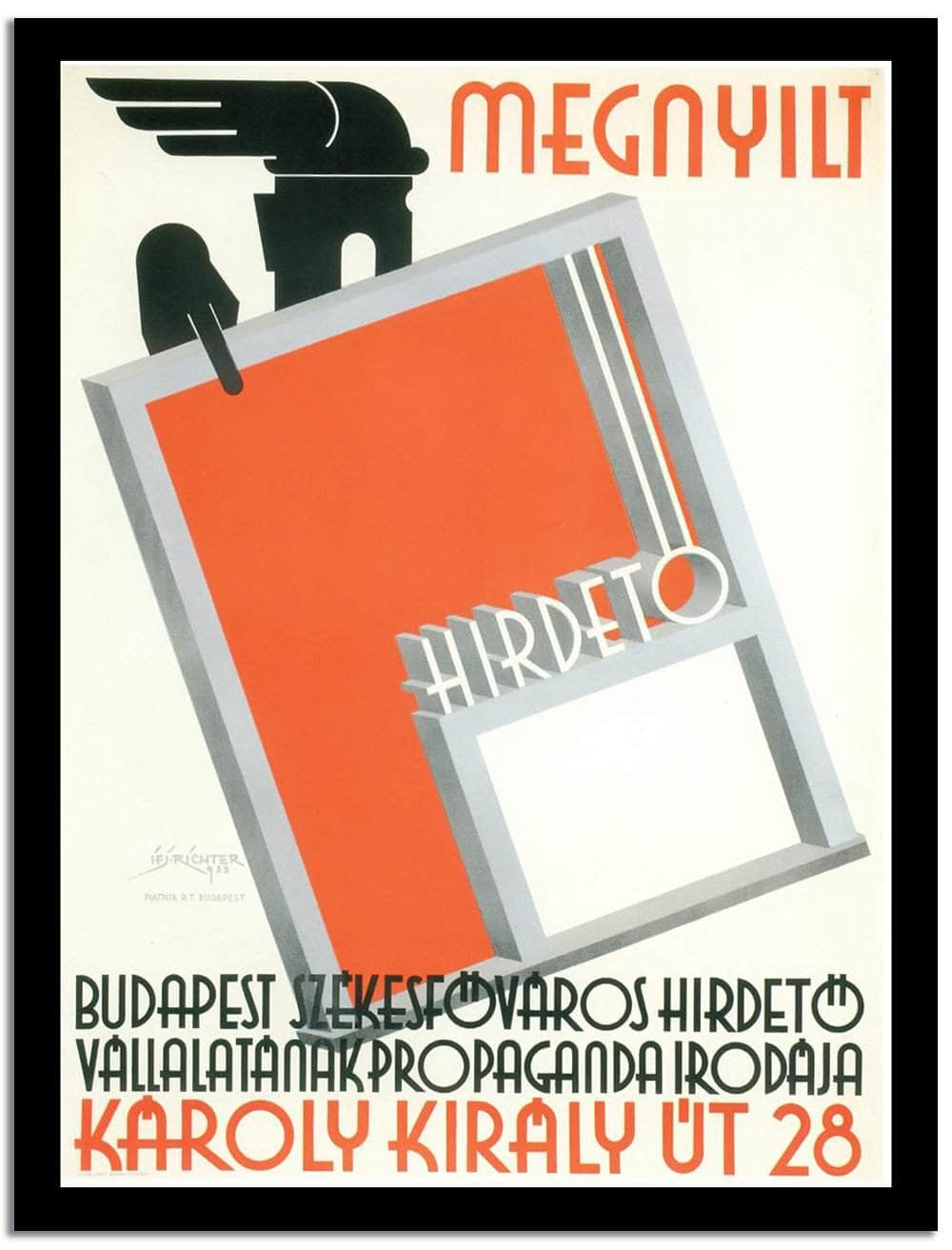 Karoly Kiraly Ut 28  Vintage Poster Fine Art Print