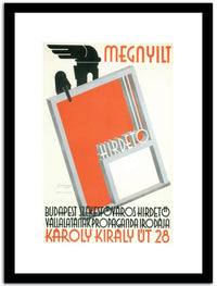 Karoly Kiraly Ut 28  Vintage Poster Fine Art Print