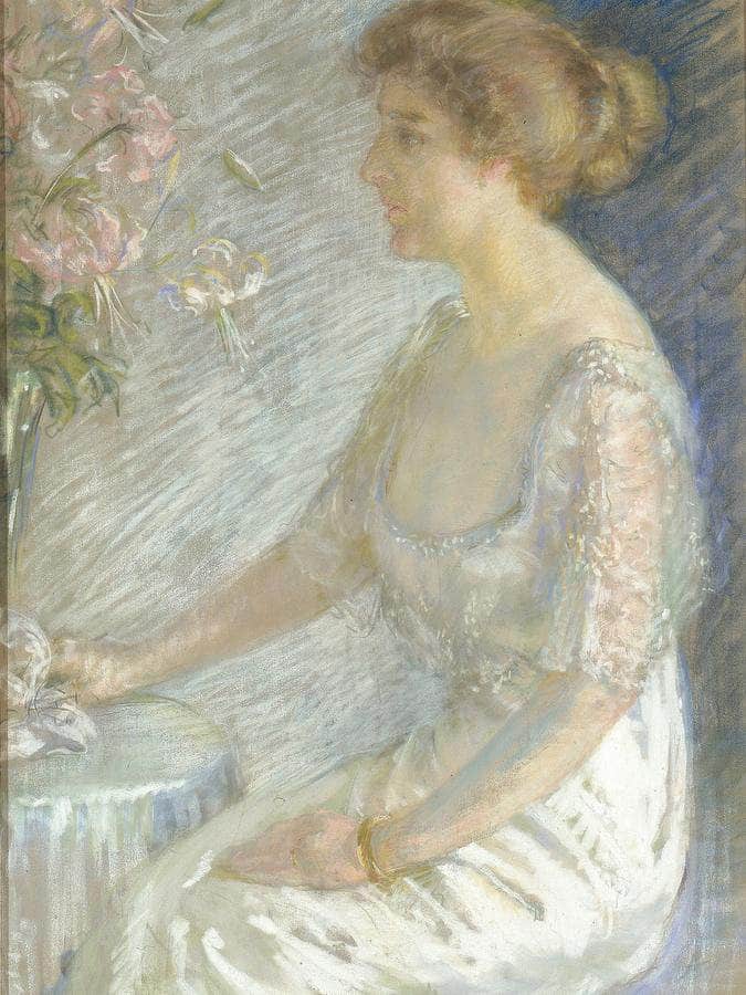 Katherine Hemmick Johnson By Alice Pike Barney Fine Art Print