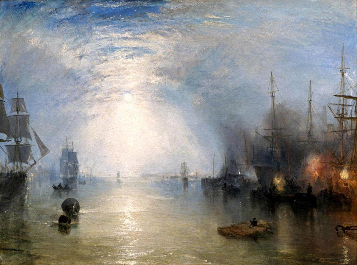 Keelmen Heaving In Coals Moonlight J.m.w. Turner Canvas Art Fine Art Print