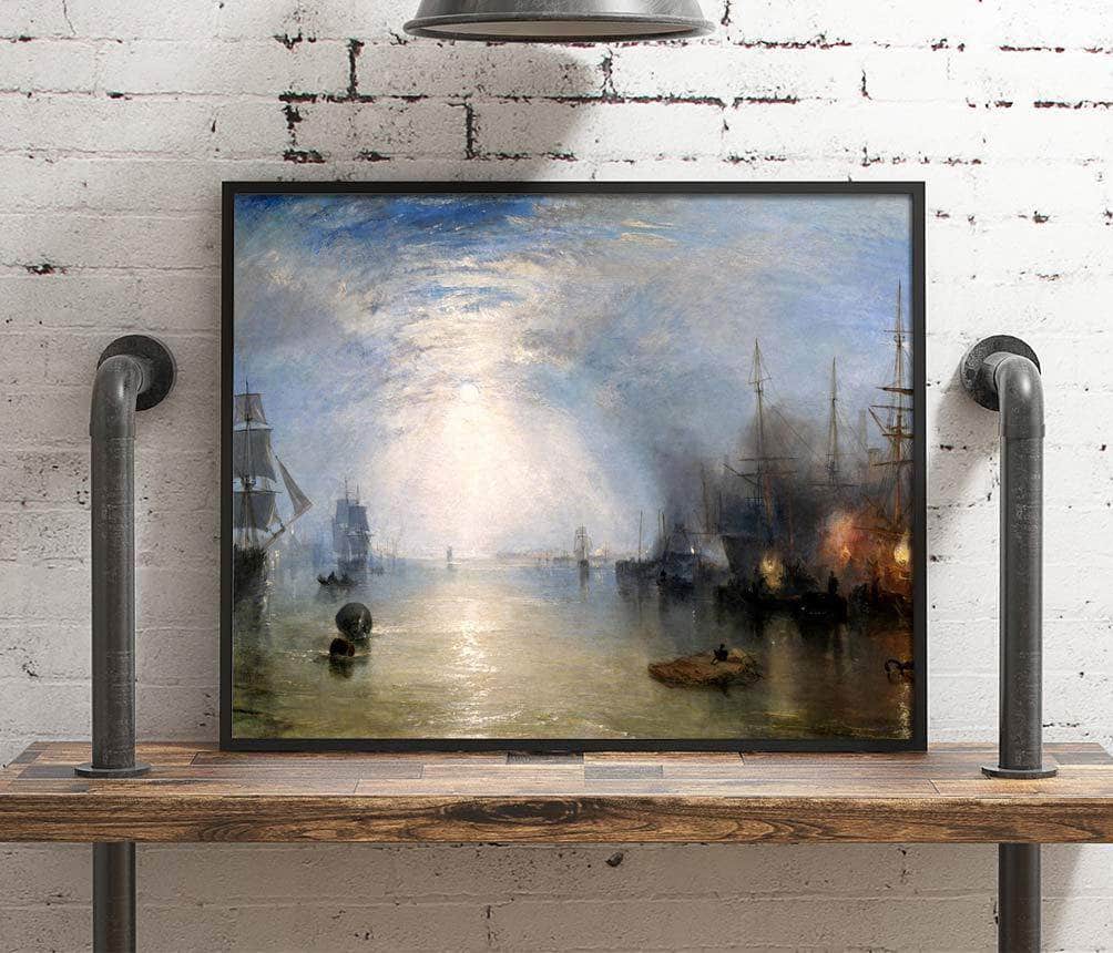 Keelmen Heaving In Coals Moonlight J.m.w. Turner Canvas Art Fine Art Print