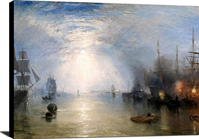 Keelmen Heaving In Coals Moonlight J.m.w. Turner Canvas Art Fine Art Print