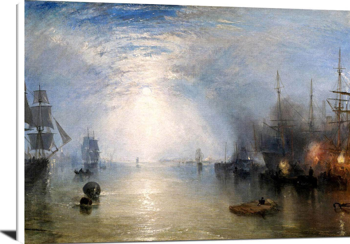 Keelmen Heaving In Coals Moonlight J.m.w. Turner Canvas Art Fine Art Print