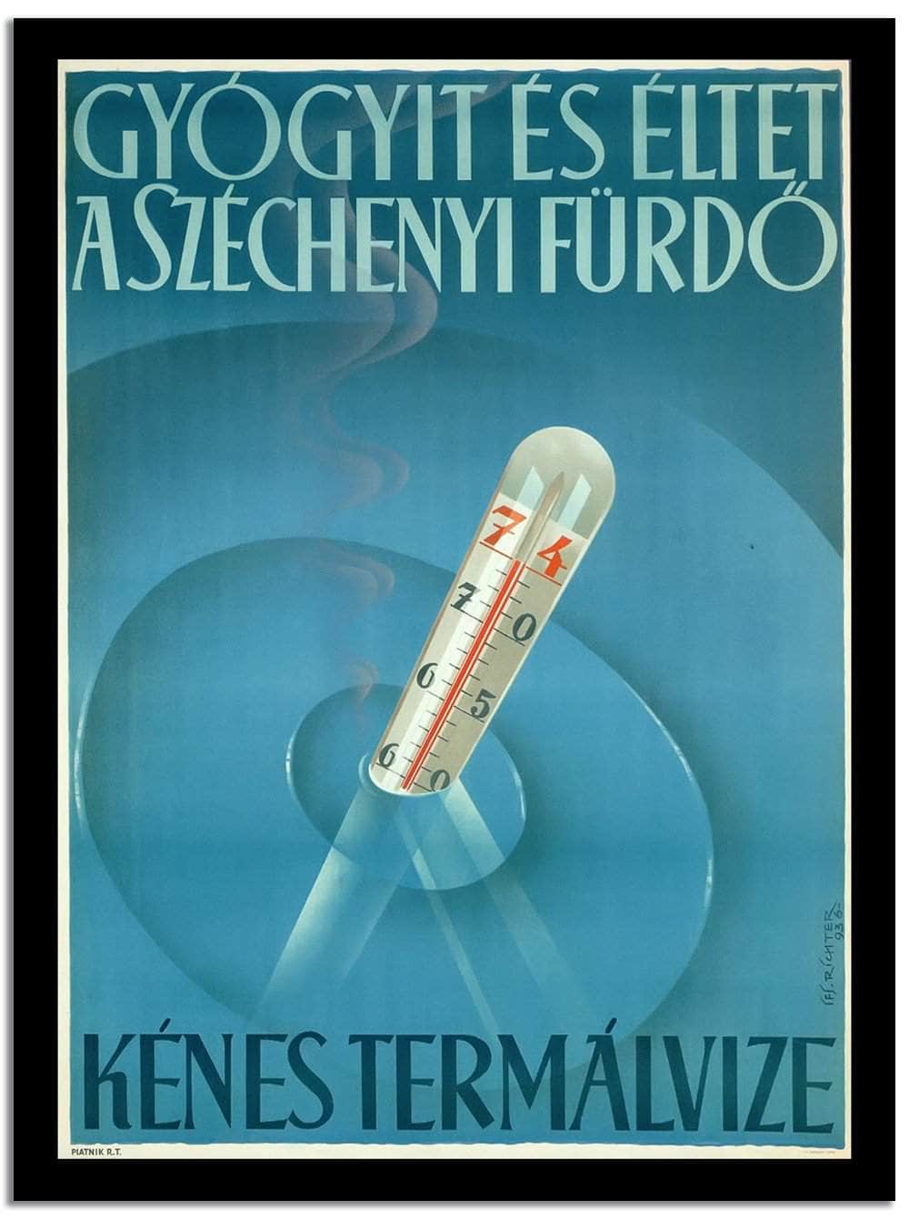 Kenes Termalvize  Vintage Poster Fine Art Print