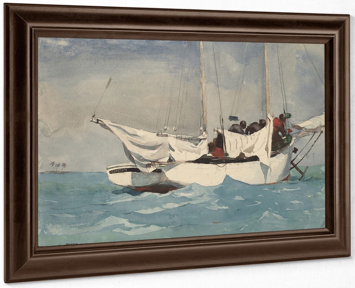 Key West, Hauling Anchor By Winslow Homer Fine Art Print