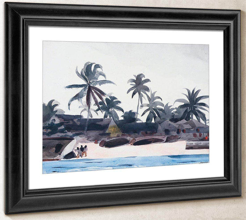 Key West Negro Cabins And Palms (A Bahama Fishing Village) By Winslow Homer Fine Art Print