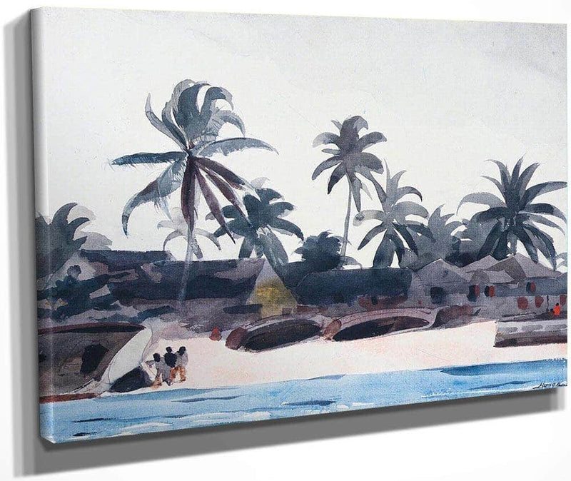 Key West Negro Cabins And Palms (A Bahama Fishing Village) By Winslow Homer Fine Art Print