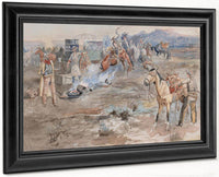 Kickover Of Morning Coffee Pot 1896 By Charles Marion Russell Fine Art Print