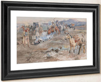 Kickover Of Morning Coffee Pot 1896 By Charles Marion Russell Fine Art Print