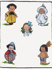 Kiddie Land Endpaper National Costumes By Grace G Drayton Fine Art Print