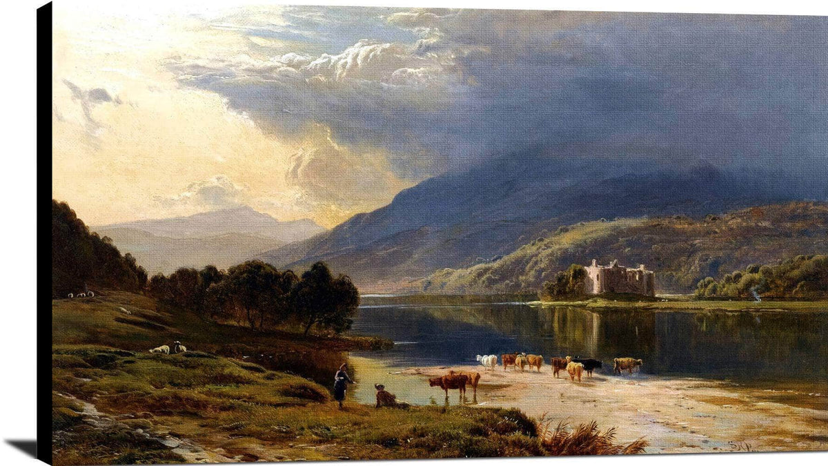 Kilchurn Castle, Loch Awe Painting Sidney Richard Percy Canvas Art Fine Art Print