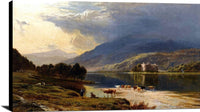 Kilchurn Castle, Loch Awe Painting Sidney Richard Percy Canvas Art Fine Art Print