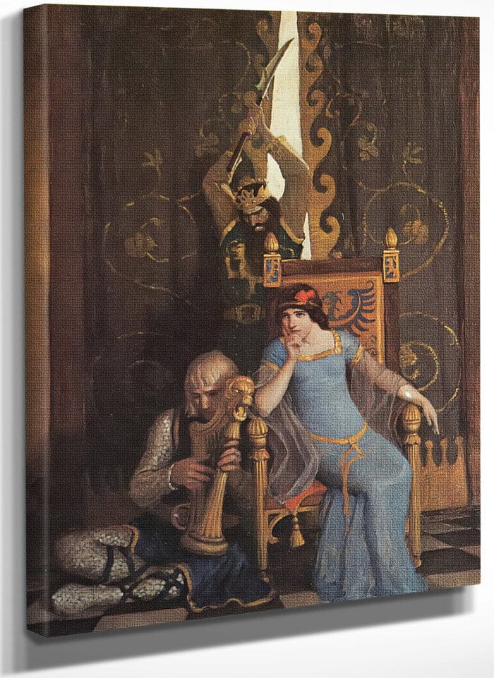 King Mark Slew The Noble Knight Sir Tristram By NC Wyeth Fine Art Print