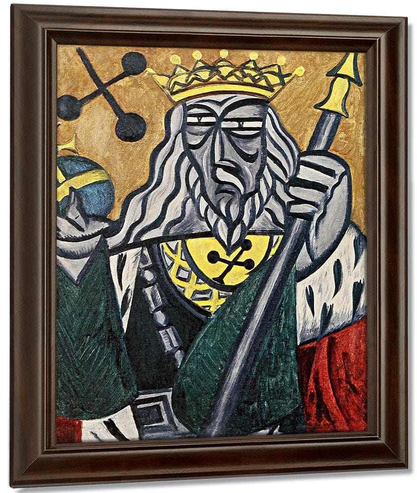 King Of Clubs 1915 By Olga Rozanova Fine Art Print