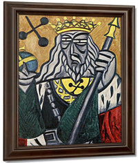 King Of Clubs 1915 By Olga Rozanova Fine Art Print