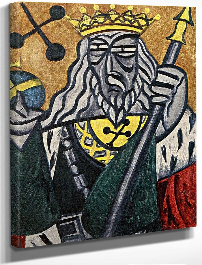 King Of Clubs 1915 By Olga Rozanova Fine Art Print