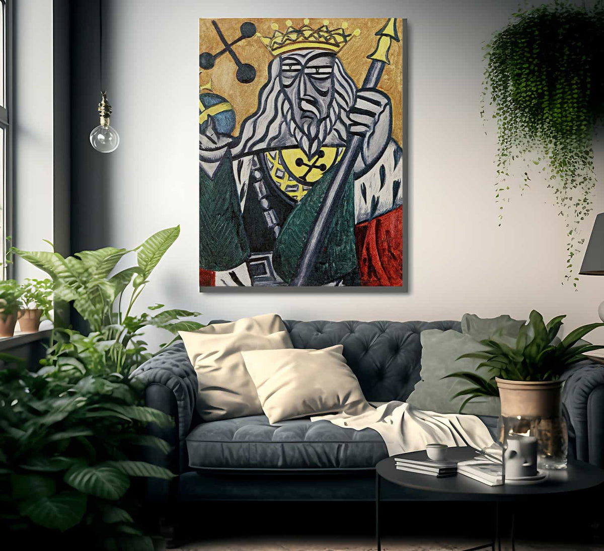 King Of Clubs 1915 By Olga Rozanova Fine Art Print