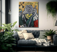 King Of Clubs 1915 By Olga Rozanova Fine Art Print