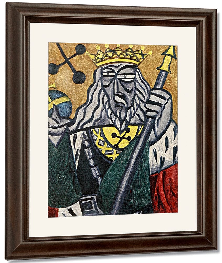 King Of Clubs 1915 By Olga Rozanova Fine Art Print