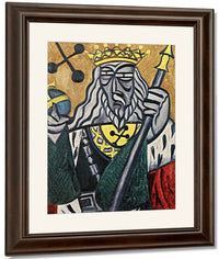 King Of Clubs 1915 By Olga Rozanova Fine Art Print