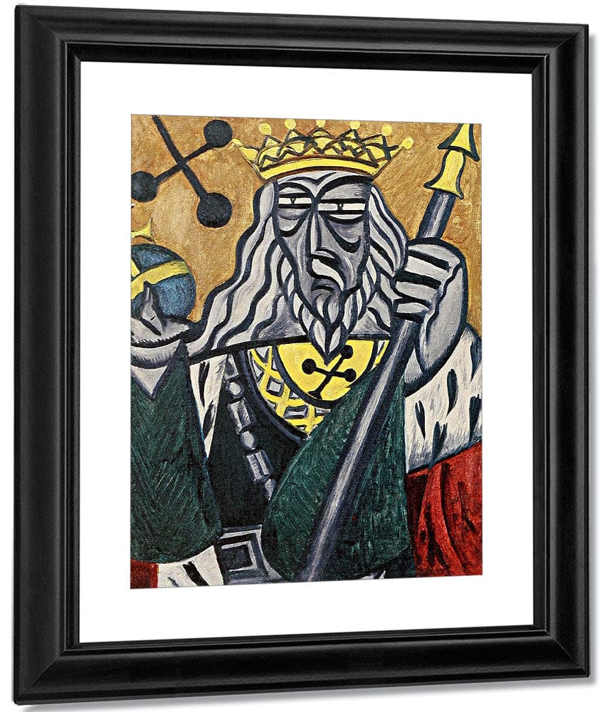King Of Clubs 1915 By Olga Rozanova Fine Art Print